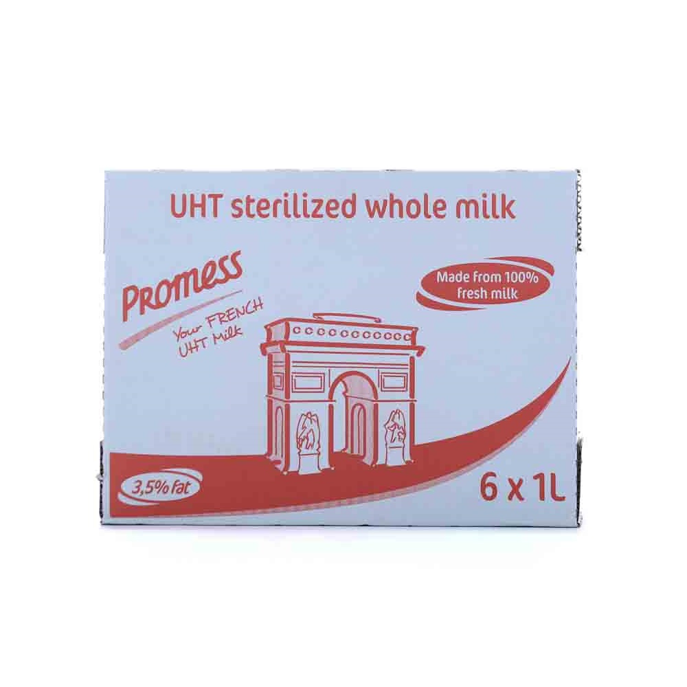 Thùng 6 Hộp Sữa Tươi Tiệt Trùng Promess Nguyên Kem 1L x 6 Hộp