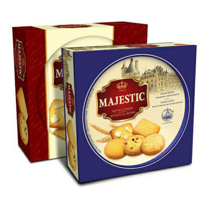 Bánh Richy Cookies Majestic Bơ Xanh/Đỏ 382g