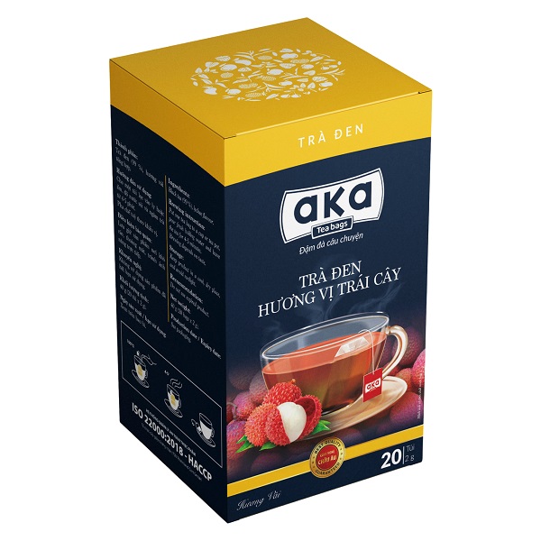AKA Trà Đen Túi Lọc Hương Vải 40g