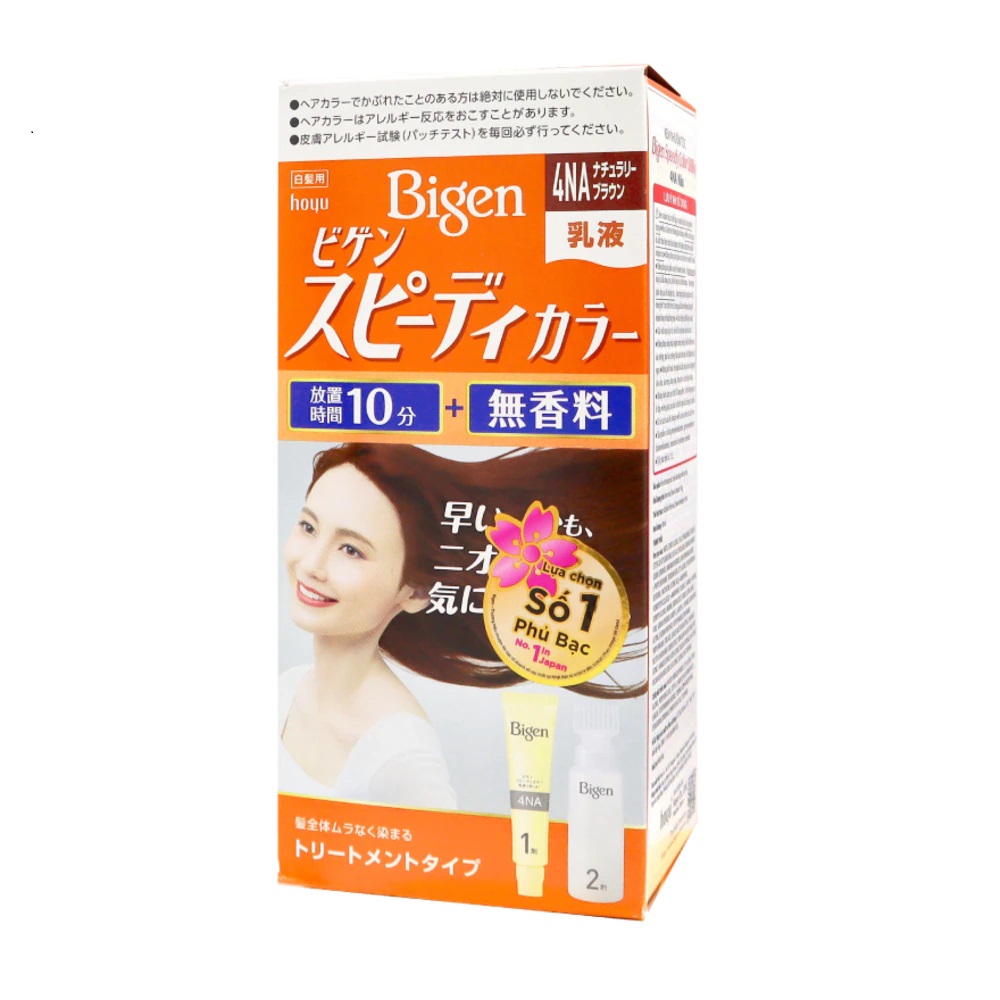 Kem Nhuộm Tóc Bigen Speedy Color Milky 4NA - Màu Nâu 80g