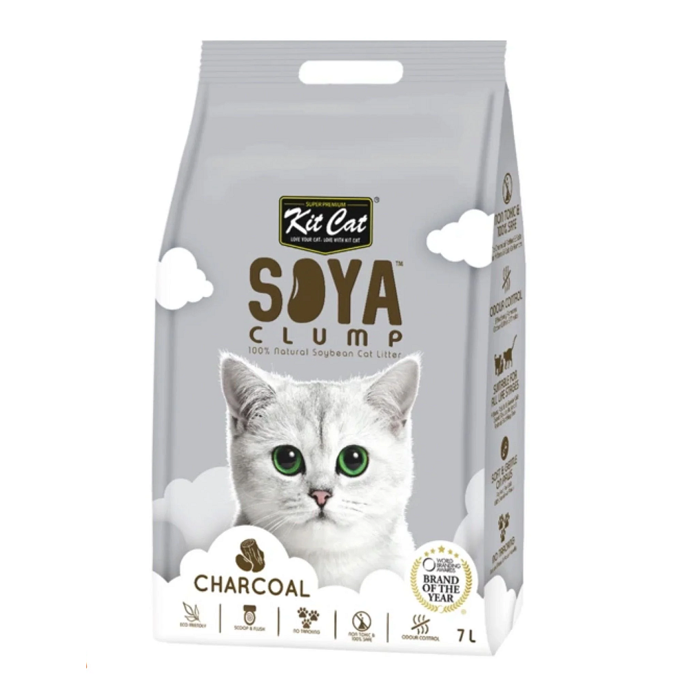 Cát Vệ Sinh Cho Mèo Kit Cat Từ Đậu Nành Than 7L/2.8Kg
