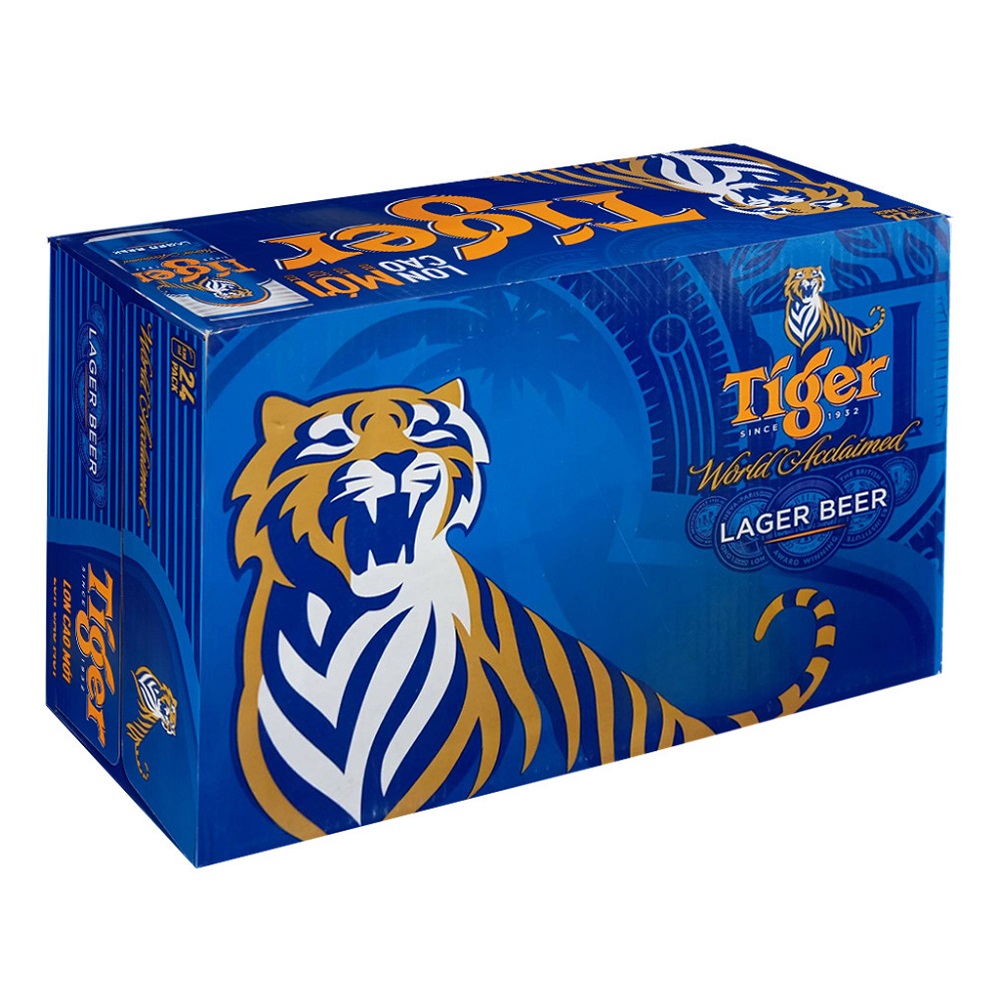 Thùng 24 Lon Bia Tiger Nâu Lon Cao 330ml