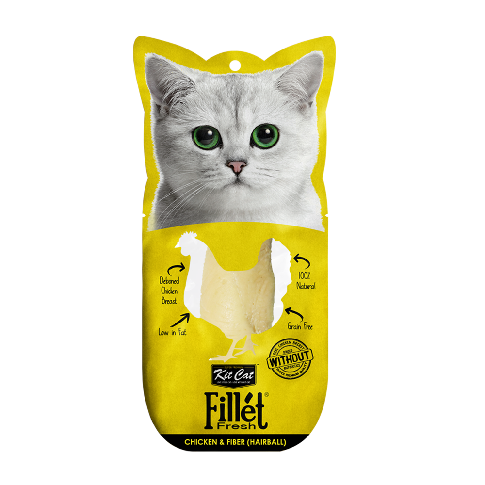 Bánh Thưởng Cho Mèo Kit Cat Vị Fillet Gà Ngừa Búi Lông 30g
