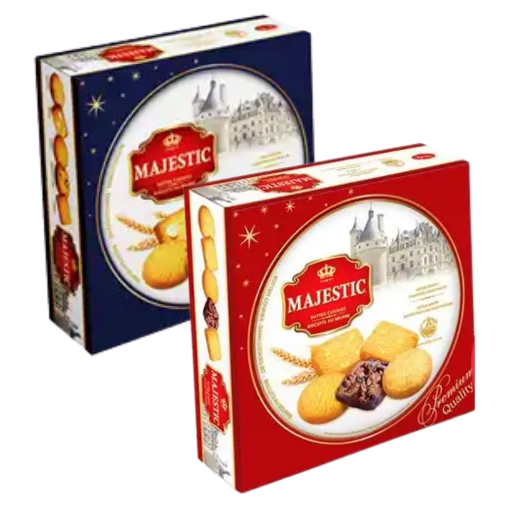 Bánh Richy Cookies Majestic Bơ Xanh/Đỏ 382g