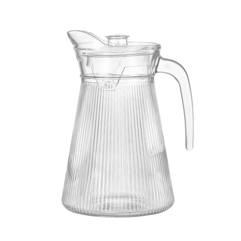 Deli Bộ Bình Ly Thủy Tinh Sọc 5 Món