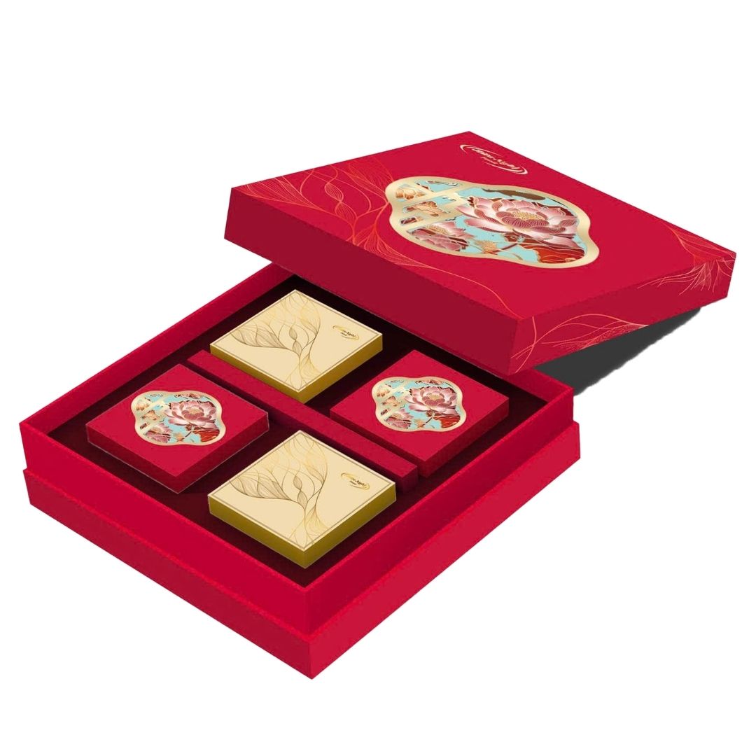 Bánh trung thu Hữu Nghị Thanh Nguyệt Phú Quý hộp 4 cái 150g