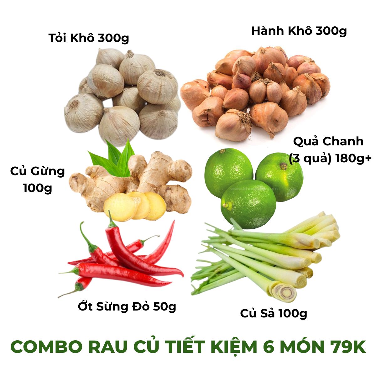 Combo Rau Củ Tiết Kiệm 1 79K
