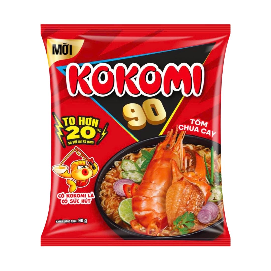 Mì Kokomi đại vị tôm chua cay gói 90g