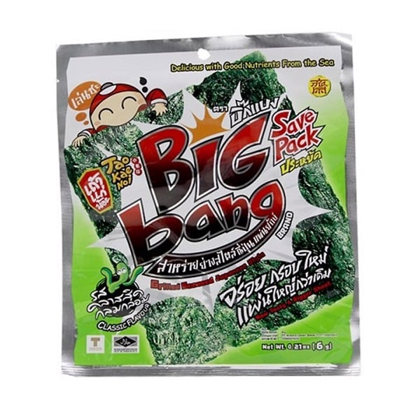 Snack Rong Biển Big Bang Taokaenoi Vị Truyền Thống 6g