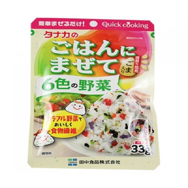 Gia Vị Tanaka Rắc Cơm Rau Củ 6 Màu 33g