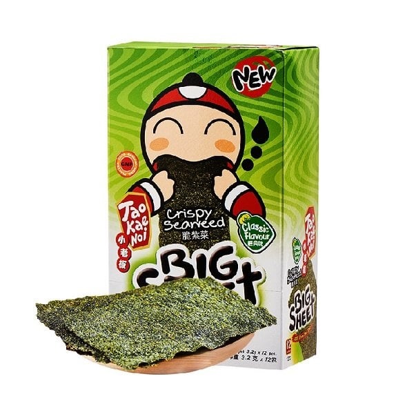 Bánh Snack Rong Biển Giòn Big Sheet Vị Truyền Thống 12 x 3.2g