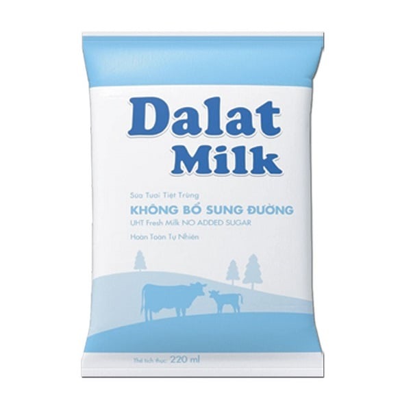 Dalatmilk Sữa Tiệt Trùng Vị Tự Nhiên 220ml