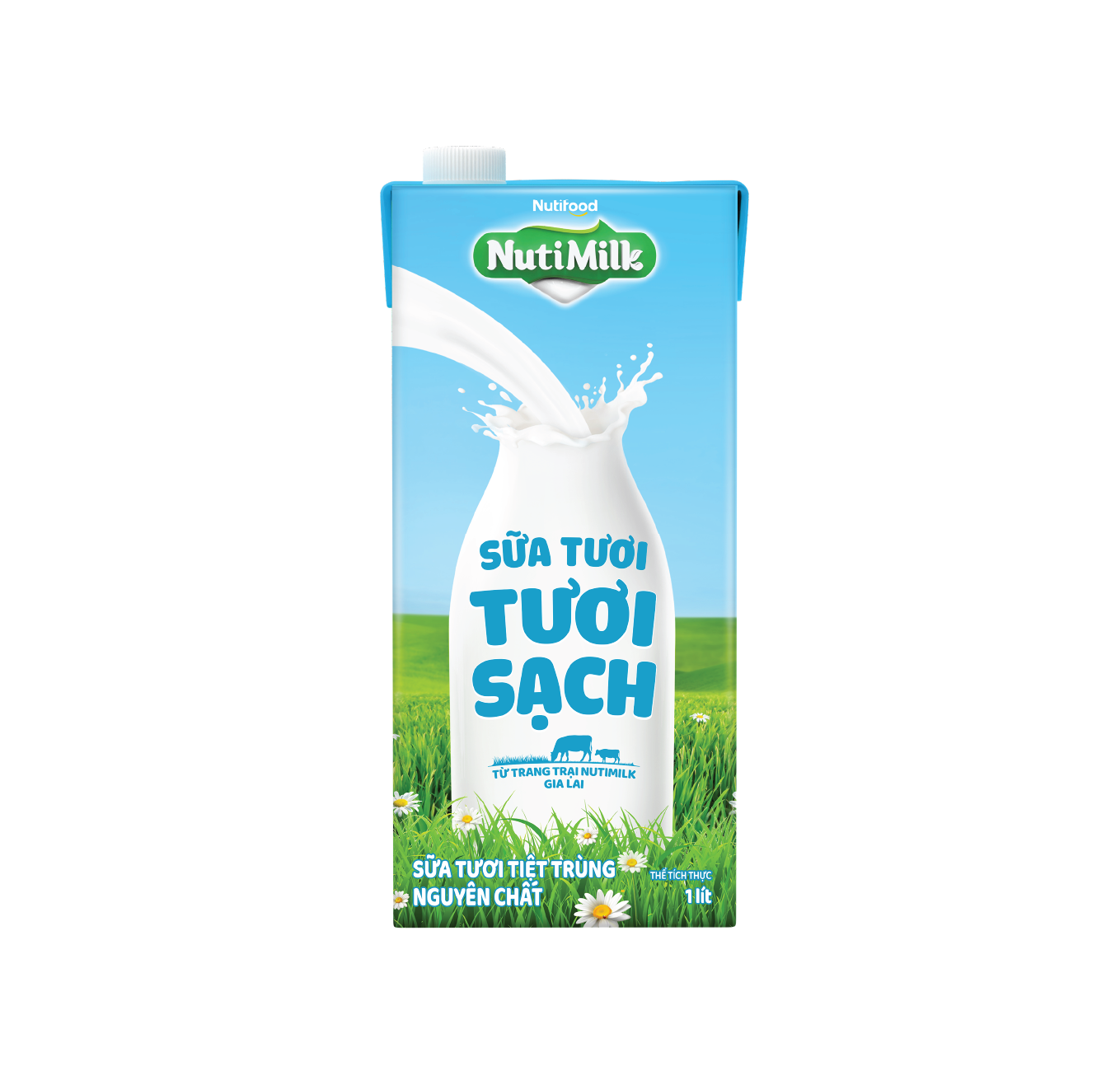 Nutimilk Sữa Tươi Tiệt Trùng Không Đường 1L