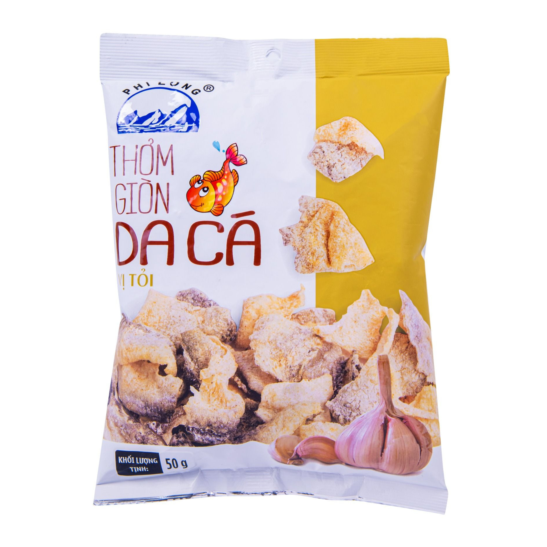 Da Cá Thơm Giòn Phi Long Vị Tỏi 50g