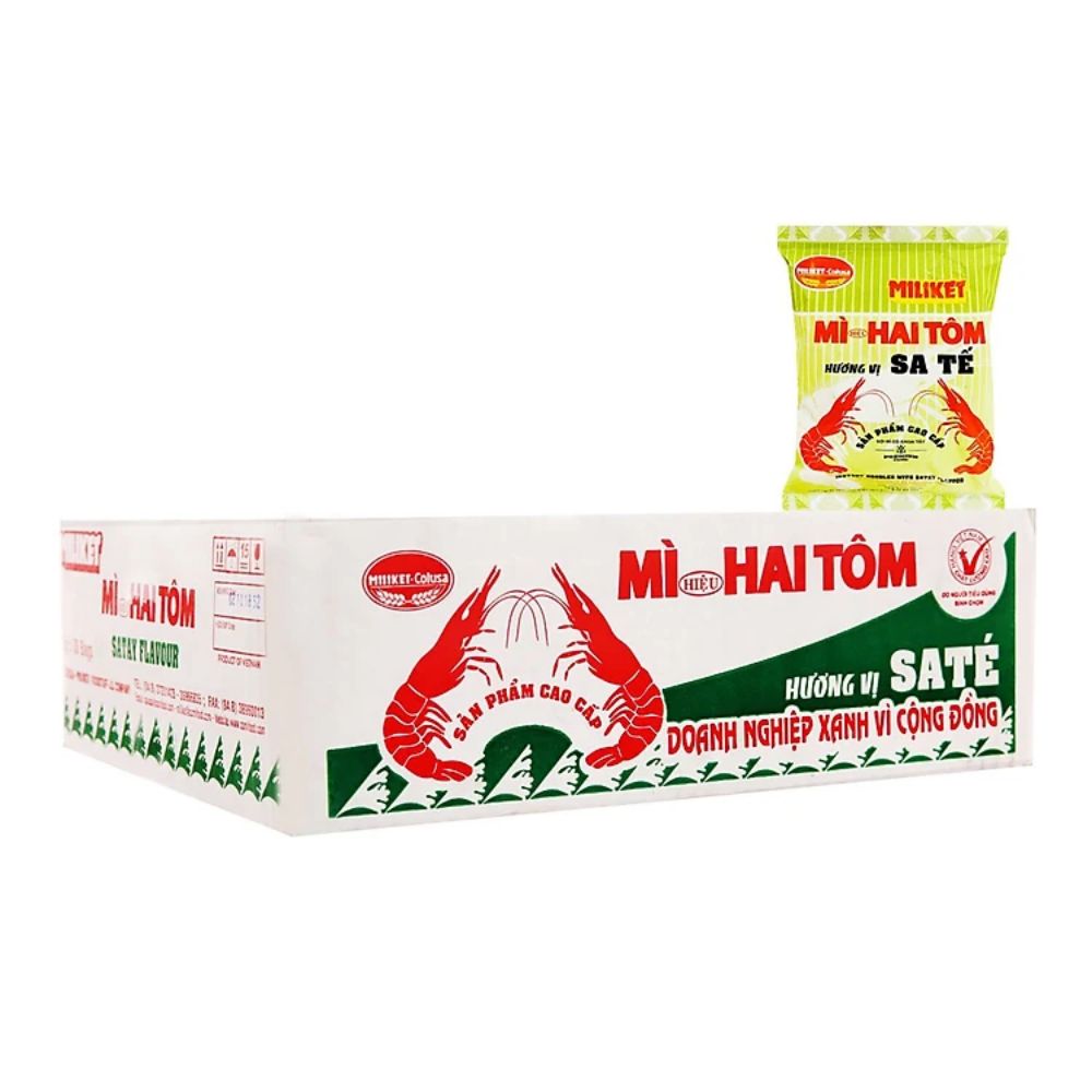 Thùng 30 gói mì Miliket vị sa tế 75g