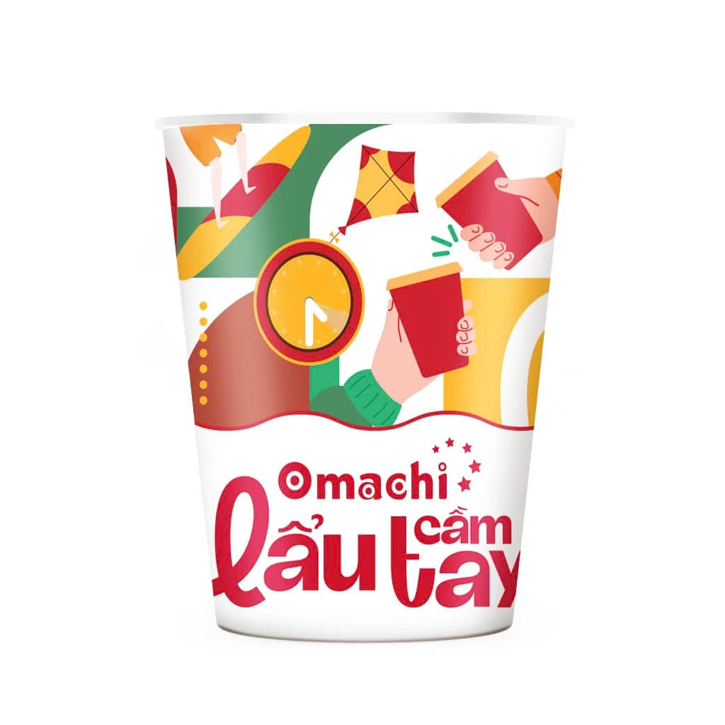 Mì Omachi lẩu cầm tay vị tôm hùm ly 81g