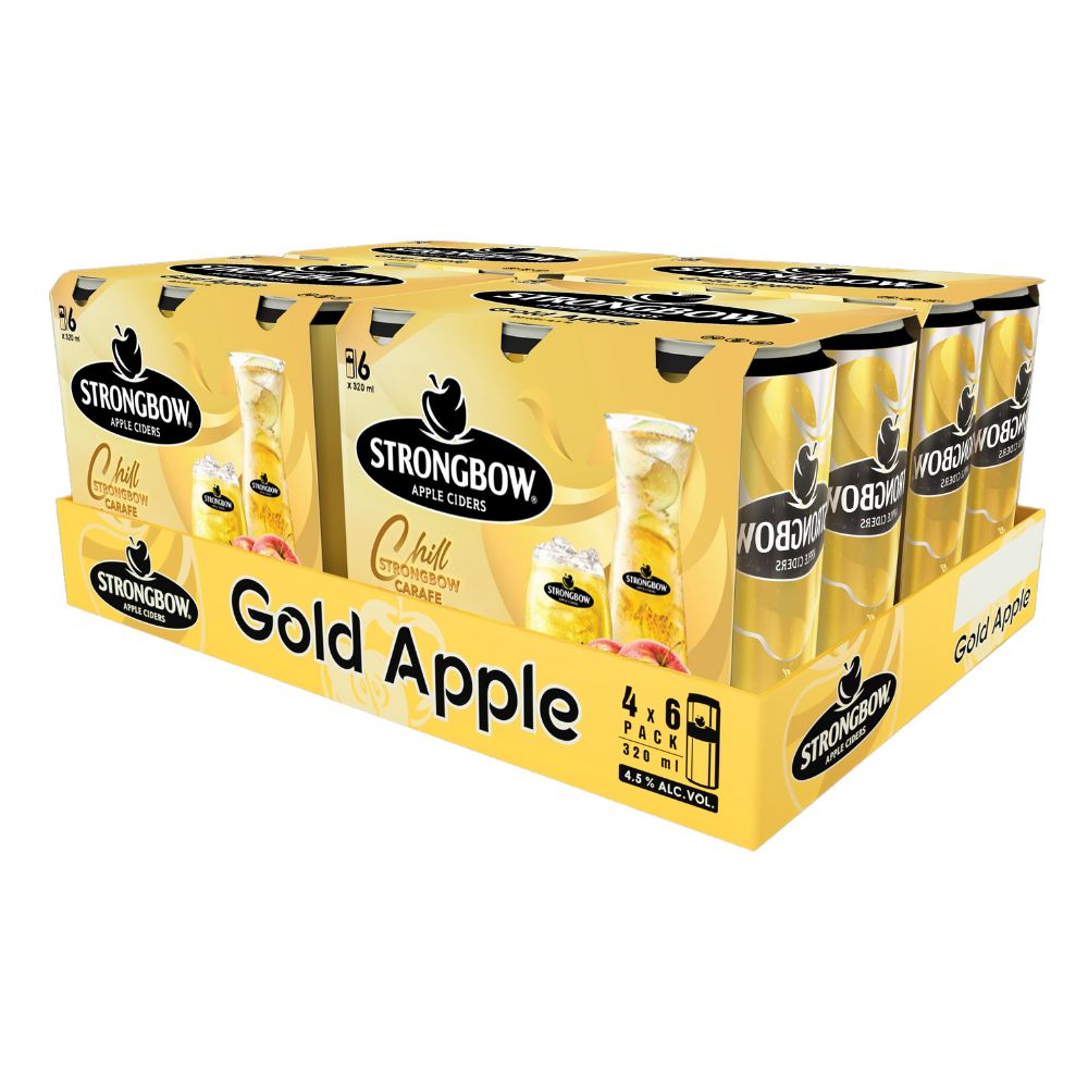 Thùng 24 Lon Strongbow Appleciders Gold 330Ml