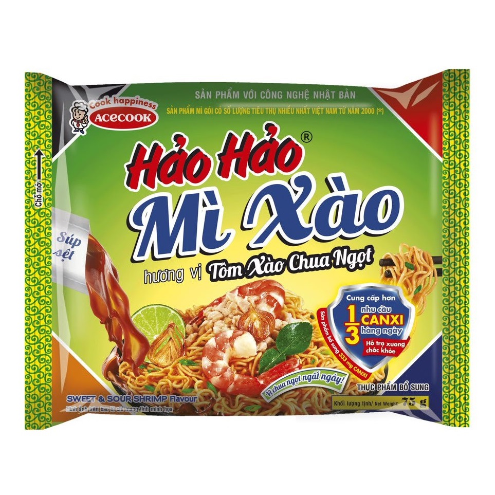Mì xào Hảo Hảo vị tôm xào chua ngọt gói 75g