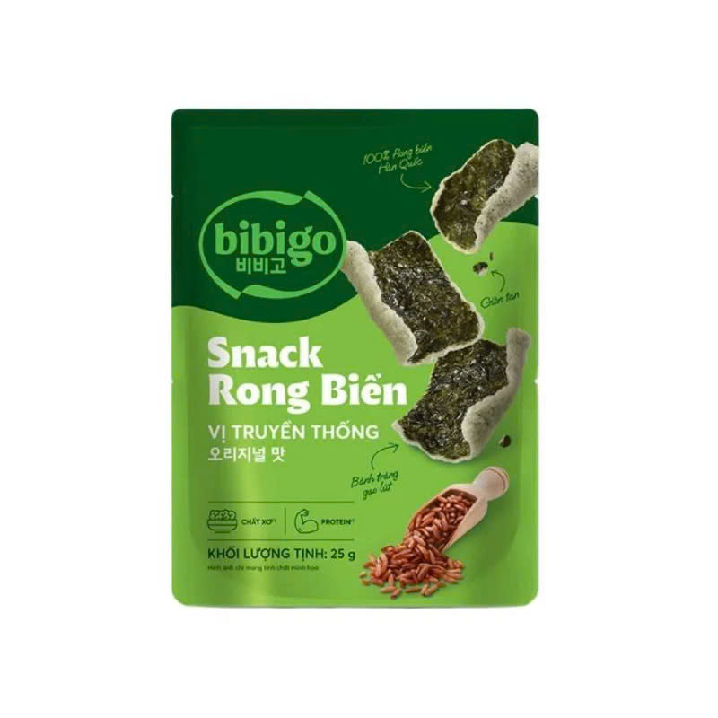 Snack Rong Biển Bibigo Vị Truyền Thống 25g
