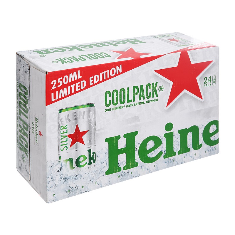 Thùng 24 lon bia Heineken Silver 250ml