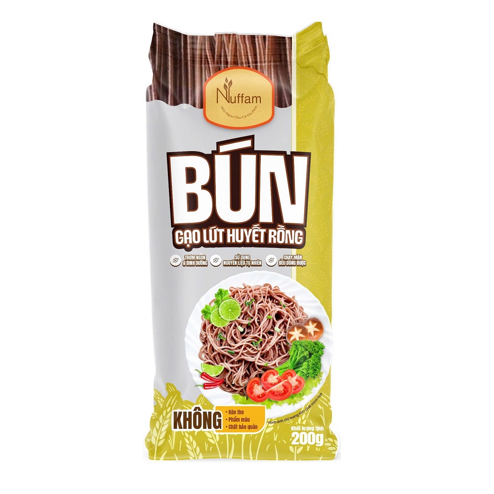 Bún Gạo Lứt Huyết Rồng Nuffarm 200g