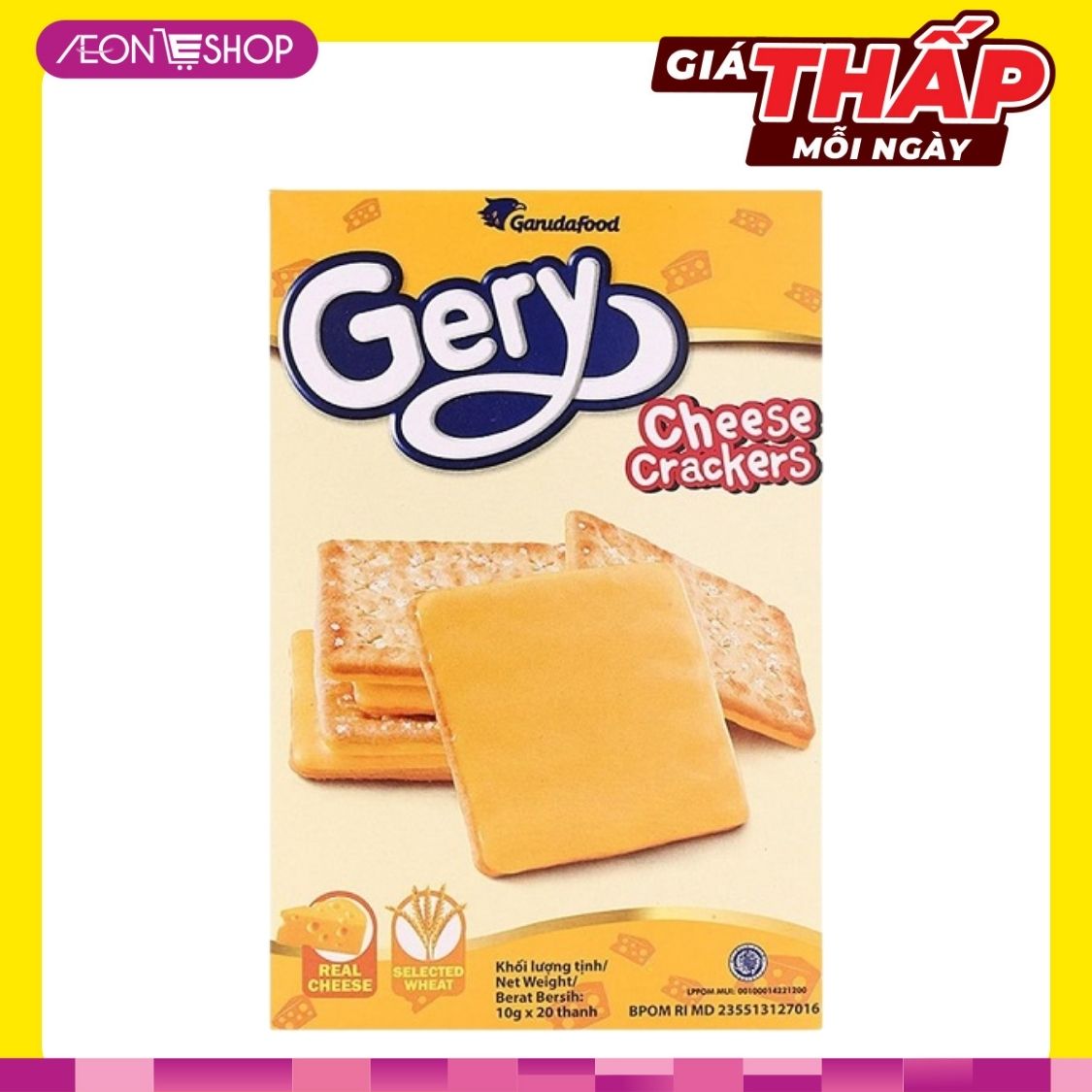 Bánh quy Gery phô mai cracker hộp 200g