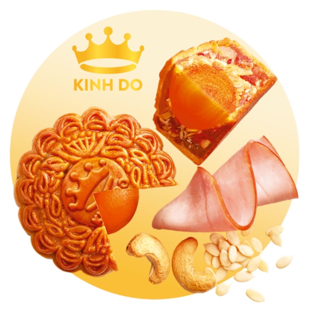 Bánh trung thu Kinh Đô thập cẩm jambon 1 trứng 150g