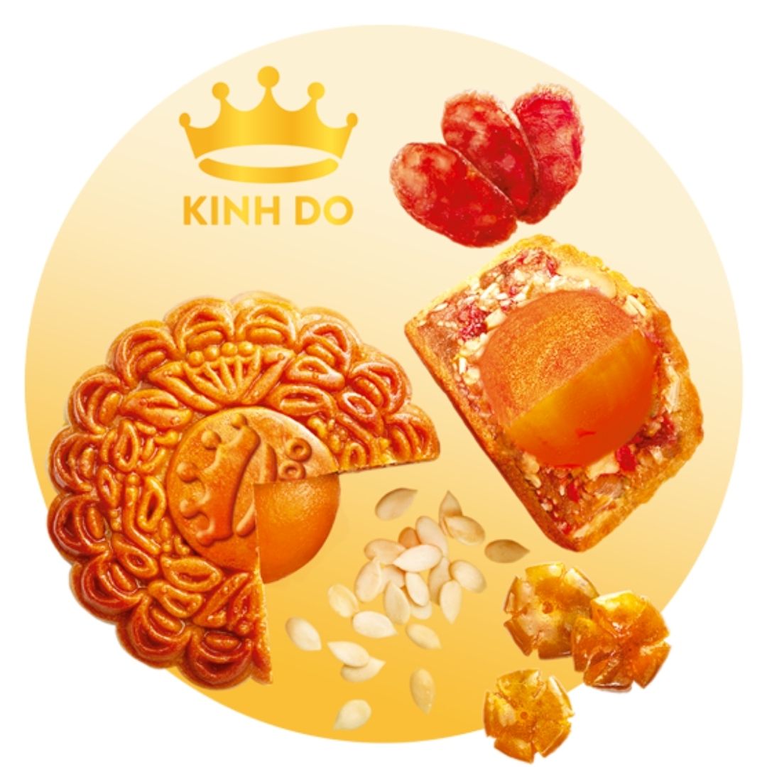Bánh trung thu Kinh Đô nhân thập cẩm lạp xưởng 1 trứng 150g