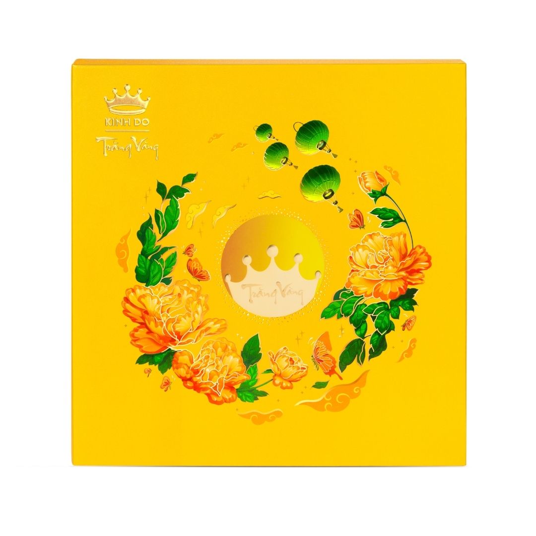 Bánh trung thu Kinh Đô Trăng Vàng Hồng Ngọc An Nhiên đỏ hộp 4 cái 160g