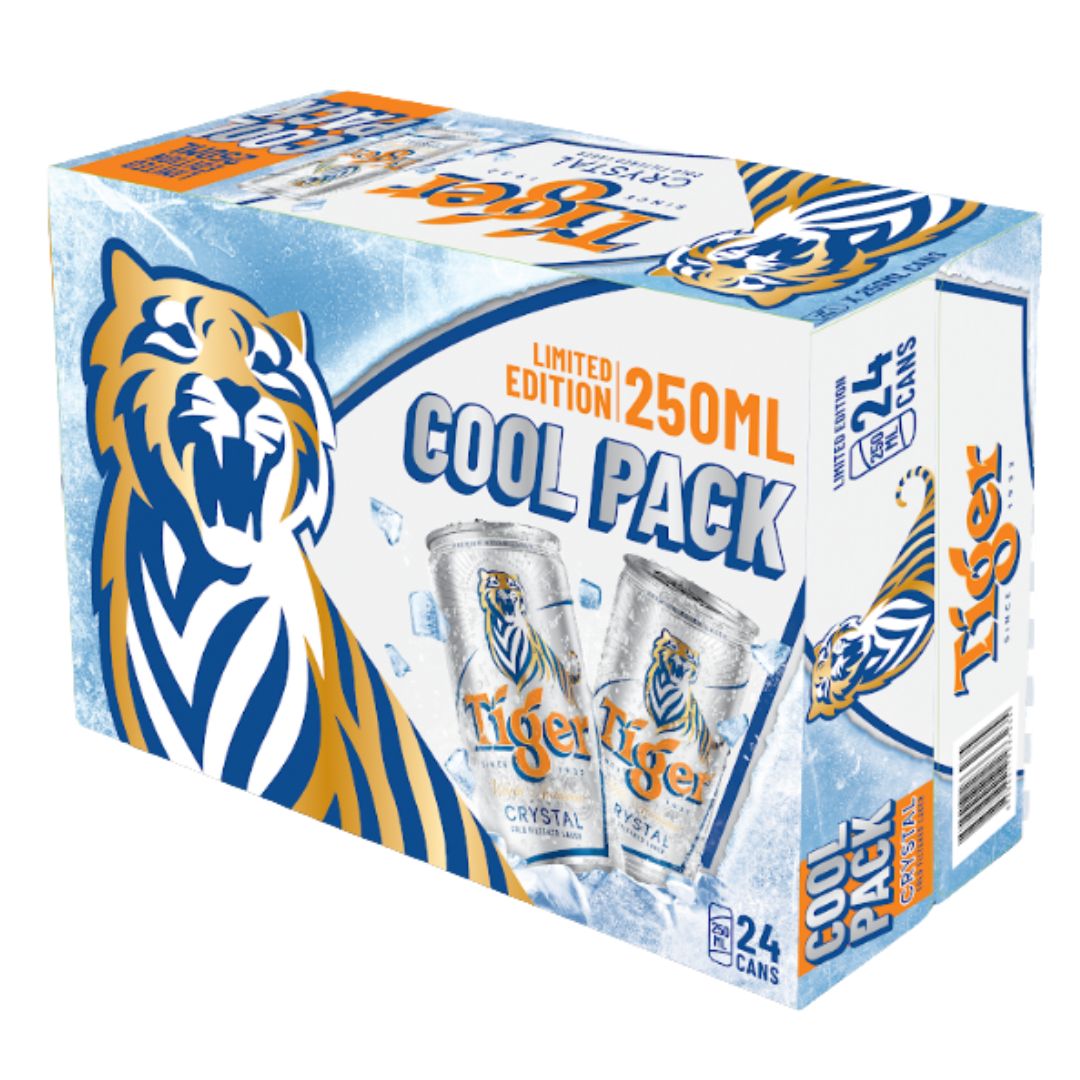 Thùng 24 Lon Bia Tiger Crystal 250ml