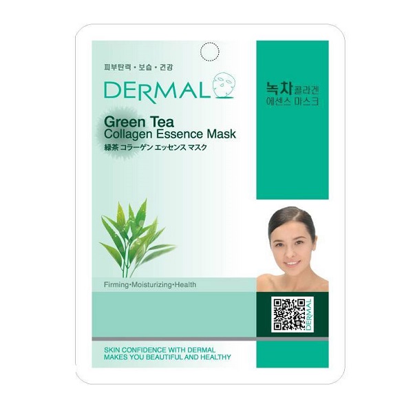 Mặt Nạ Dermal Tinh Chất Green Tea Collagen Trà Xanh Săn Chắc Da 23g